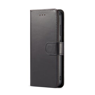 Samsung S24 - 2 in 1 Leather Book Case -  Charcoal Gray