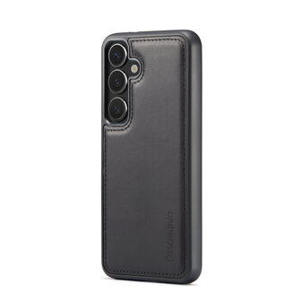 Samsung S24 - 2 in 1 Leather Book Case -  Charcoal Gray