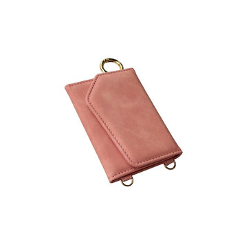 iPhone 16 Pro - Pale Pink - 2 in 1 MagSafe Wallet Case met Koord