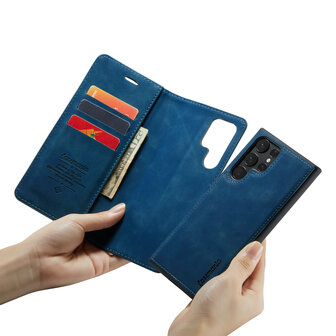 Samsung S25 Ultra - Navy Blue - 2 in 1 Book Case