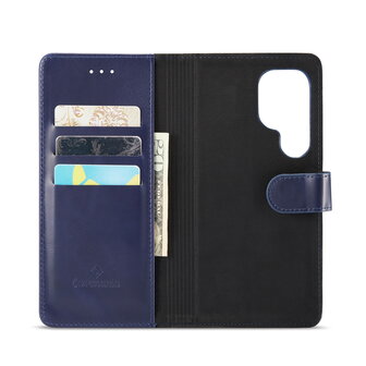 Samsung S24 Ultra - 2 in 1 Leather Book Case - Navy Blue