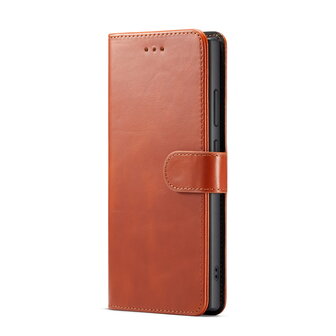 Samsung S24 Ultra - 2 in 1 Leather Book Case - Sienna Brown