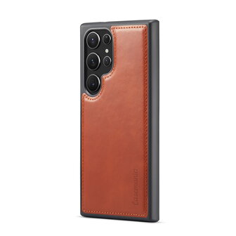 Samsung S24 Ultra - 2 in 1 Leather Book Case - Sienna Brown