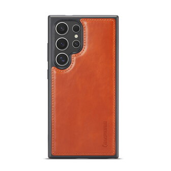 Samsung S24 Ultra - 2 in 1 Leather Book Case - Sienna Brown