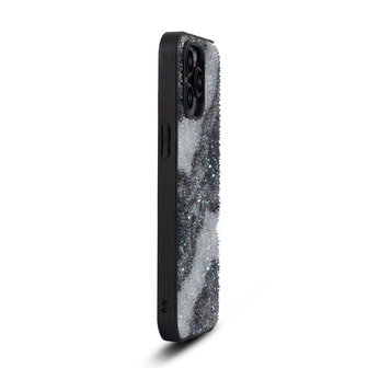 iPhone 14 Pro - Diamant Marmer Glitter - Zwart