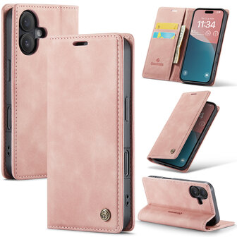 iPhone 16 Plus - Pale Pink - Book Case