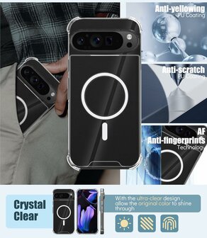 Pixel 9 Pro XL - MagSafe Anti Shock - Transparant