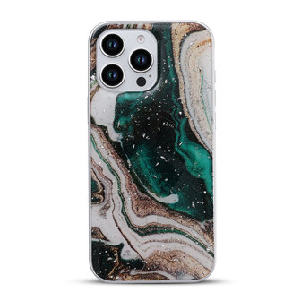 iPhone 16 Pro - Groen - Camera Marmer MagSafe Back Cover