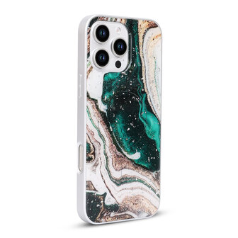 iPhone 16 Pro - Groen - Camera Marmer MagSafe Back Cover
