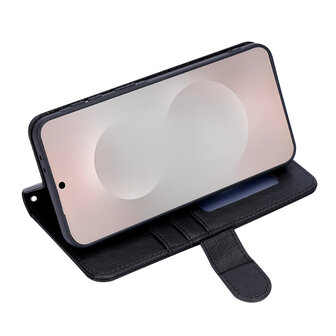 iPhone 16 - Zwart - Book Case met Rits