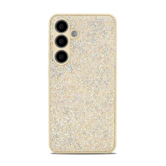 Samsung Galaxy S25 - Goud - Diamant Glitter Back Cover