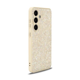 Samsung Galaxy S25 - Goud - Diamant Glitter Back Cover