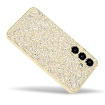 Samsung Galaxy S25 - Goud - Diamant Glitter Back Cover
