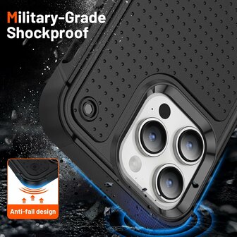 iPhone 16 Pro Max - Armor Back Cover - Zwart