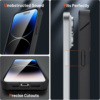 iPhone 16 Pro Max - Armor Back Cover - Zwart