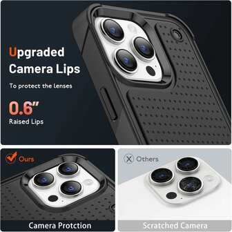 iPhone 16 Pro Max - Armor Back Cover - Zwart