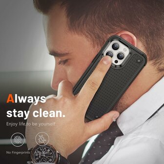 iPhone 16 Pro Max - Armor Back Cover - Zwart