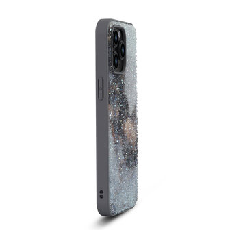 iPhone 14 Pro Max - Diamant Marmer Glitter - Grijs