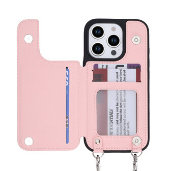 iPhone 16 Pro - Roze - Back Cover met Koord