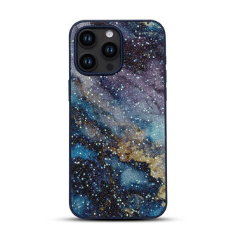 iPhone 14 Pro - Diamant Marmer Glitter - Blauw