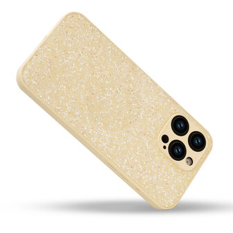 iPhone 14 Pro - Diamant Glitter - Goud