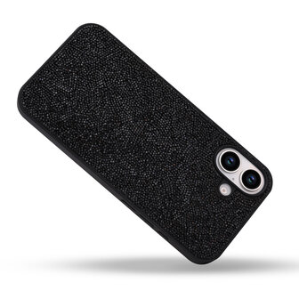 iPhone 16 Plus - Diamant Glitter - Zwart