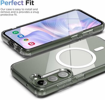 Samsung S24 FE - Anti Shock - Geschikt voor Magsafe - Transparant