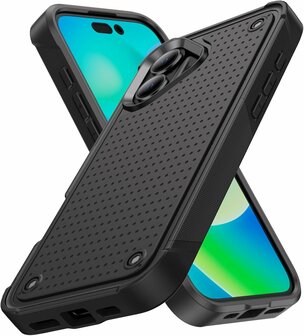 iPhone 16 Plus - Armor Back Cover - Zwart