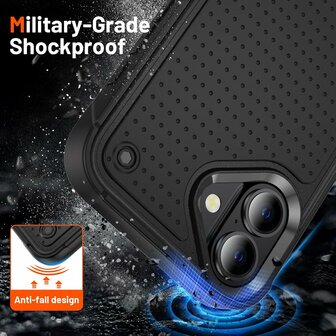 iPhone 16 Plus - Armor Back Cover - Zwart
