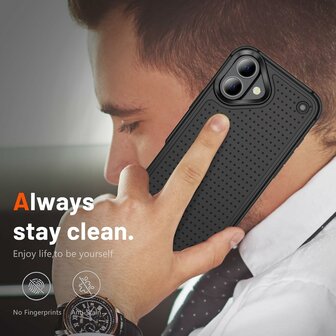 iPhone 16 Plus - Armor Back Cover - Zwart