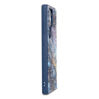 Samsung S23 Ultra - Diamant Marmer Glitter - Blauw