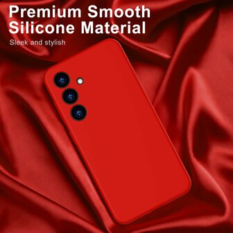 Samsung Galaxy S25 - Rood - Liquid Siliconen Back Cover