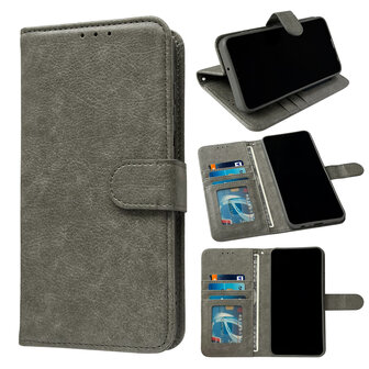 iPhone 16 - Book Case - Grijs