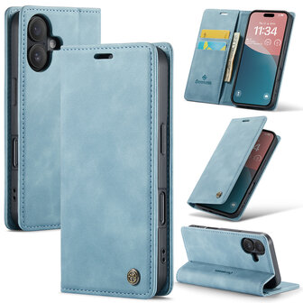 iPhone 16 Plus - Aqua Blue - Book Case