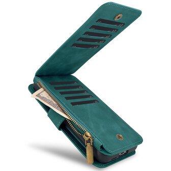 iPhone 16 Pro - Emerald Green - 2 in 1 Rits Book Case