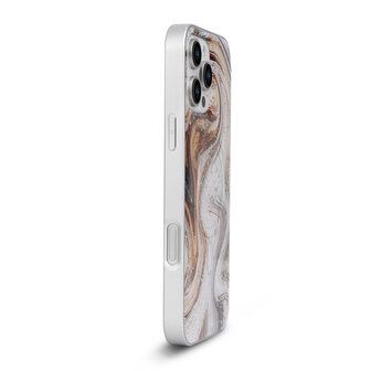 iPhone 16 Pro - Wit - Camera Marmer MagSafe Back Cover