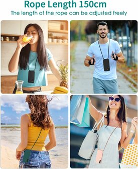 Samsung Galaxy A56 - Zwart - Siliconen Back Cover met Koord