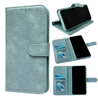 iPhone 16 Pro Max - Book Case - Licht Blauw