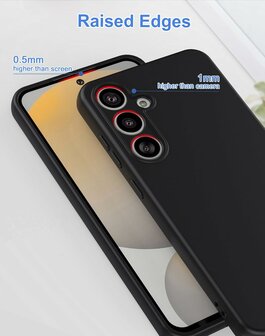 Samsung S24 FE - Siliconen Back Cover - Zwart