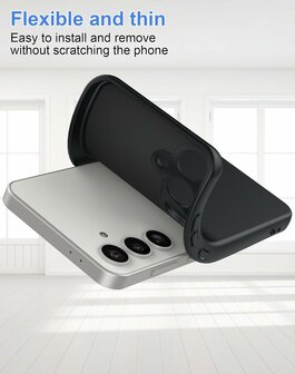 Samsung S24 FE - Siliconen Back Cover - Zwart