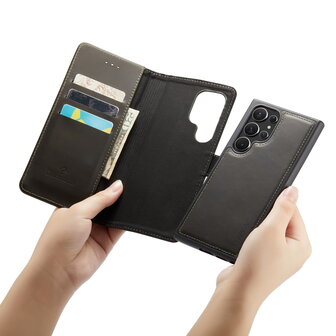 Samsung S24 Ultra - 2 in 1 Leather Book Case - Emerald Green