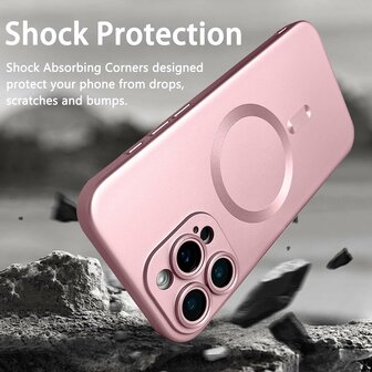 iPhone 16 Pro Max - Roze - Matte Siliconen MagSafe Back Cover