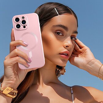 iPhone 16 Pro Max - Roze - Matte Siliconen MagSafe Back Cover
