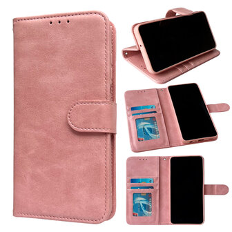 iPhone 16 - Book Case - Roze