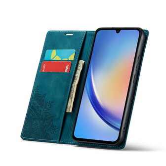 Samsung S24 Emerald Green - Mandala Book Case