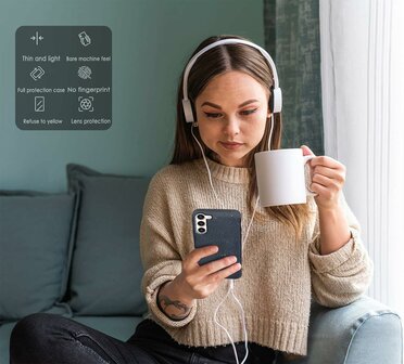 Samsung S24 Plus - Glitter Back Cover - Zwart