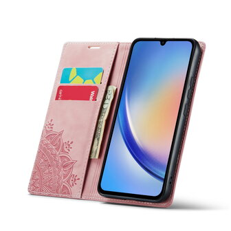 Samsung S24 Ultra Pale Pink - Mandala Book Case