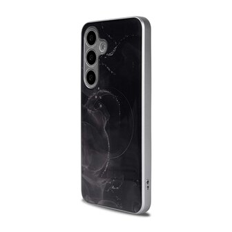 Samsung S24 Zwart - MagSafe TPU Marmer