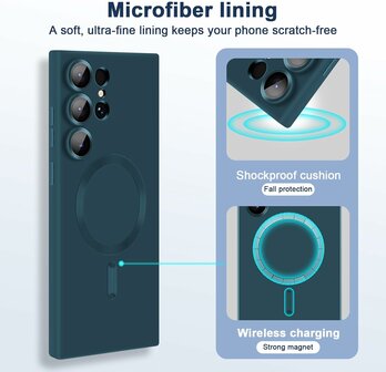 Samsung S24 Ultra - Donker Blauw - MagSafe Matte TPU