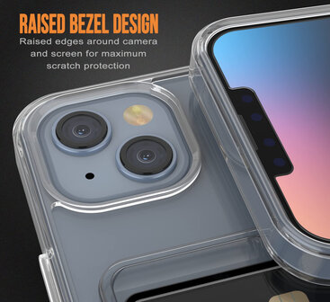 iPhone 15 Plus - Back Cover met Kaarthouder - Transparant